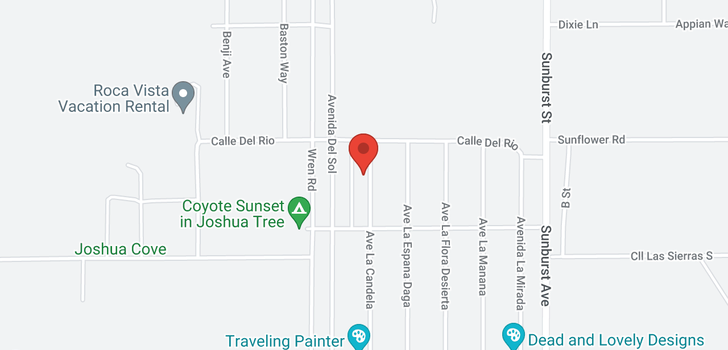 map of 4550 Avenue La Candela Joshua Tree, CA 92252